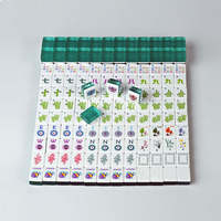 Tuiles de Mahjong Personnalisables Bleu Turquoise Style Américain en Mélamine Pliables Durables Portables Tendance Luxueuses