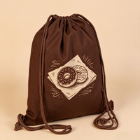 Sac à cordon en toile de haute qualité, personnalisé, écologique, à motif de dessin animé, résistant à l'usure, réutilisable, pour cadeaux de fête et vente au détail