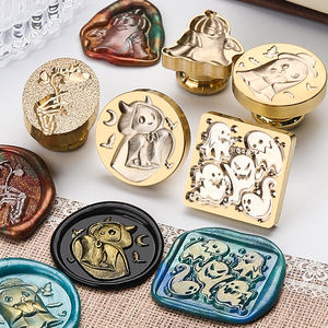 할로윈 시리즈 구리 헤드 씰 밀봉 도구, 휴일 파티 초대장, 선물 장식 제조사 도매 - Product Image 4