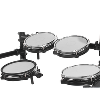 Ensemble de batterie électrique débutant professionnel batterie de Jazz en peau de maille portable avec têtes de batterie en caoutchouc pour la pratique à domicile