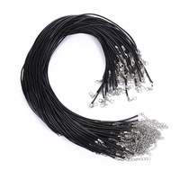 AA018834 chaîne de corde en cuir noir ligne de cire cordon en cuir accessoires de bijoux pour bricolage mode pendentif colliers