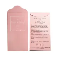 Bella grande busta carino logo personalizzato e la forma di imballaggio di colore rosa buste