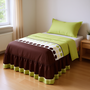 Ensemble de couette Marina, 2 pièces, à pois, volants, moderne, pour toutes les saisons, literie pour la maison - Product Image 2