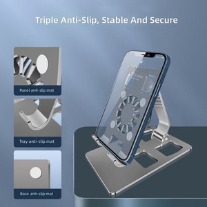 Nuevo Soporte de Refrigeración para Teléfono y Tableta de Aleación de Aluminio, <span class=keywords><strong>Radiador</strong></span> de <span class=keywords><strong>Escritorio</strong></span> <span class=keywords><strong>Plegable</strong></span> de Metal con Ángulo Ajustable, Soporte Refrigerante para Teléfono - Product Image 3