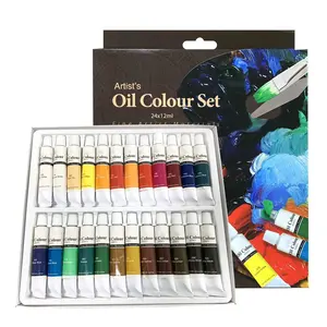 Pintura al óleo de artista, 24 colores, 12ml