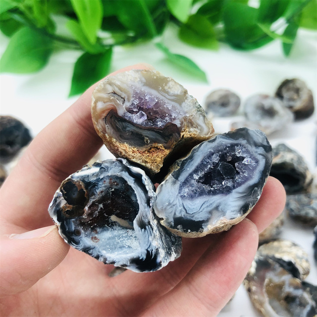 Small Size Agate Geode Natural Crystal High Quality Mini Agate Geode for Decoration