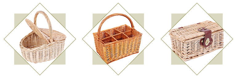 Panier Pique-nique Osier Luxe Pour 2 - Table à Vin Amovible - Ensemble Complet Couverts Et Couverture