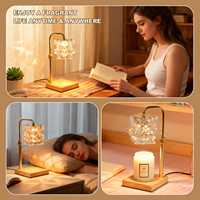 Lampe chauffe-cire en cristal style américain, hauteur réglable, minuterie, diffuseur de parfum sans flamme, lampe chauffe-bougie RGB