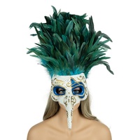 Masque en plumes naturel coloré en stock pour adultes et filles – Idéal pour Halloween, les fêtes, le Mardi Gras et les soirées cosplay