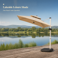 Vente directe d'usine, parasol extérieur moderne en aluminium imperméable et écologique pour restaurant, jardin, villa, hôtel, parc, cour
