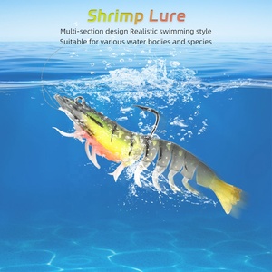 กุ้งปลอมพร้อมตะขอตกปลาแบบนิ่ม12กรัม/9มม. กุ้งแสงกลางคืน - Product Image 5