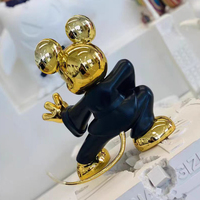 Patung Mickey Mouse dekorasi rumah, ukuran hidup patung Mickey Mouse serat kaca