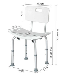 מפעל מכירה ישירה מקלחת כיסא אמבטיה מתכווננת עגול מקלחת מושב אמבטיה סלול עבור קשישים נכים - Product Image 2