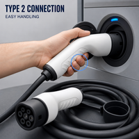 Câble d'extension de type 2 UE 22 kW 32 A triphasé pour recharge de VE, 5 m, ABS + PC, IEC 62196-2, station murale EVSE, nouveau