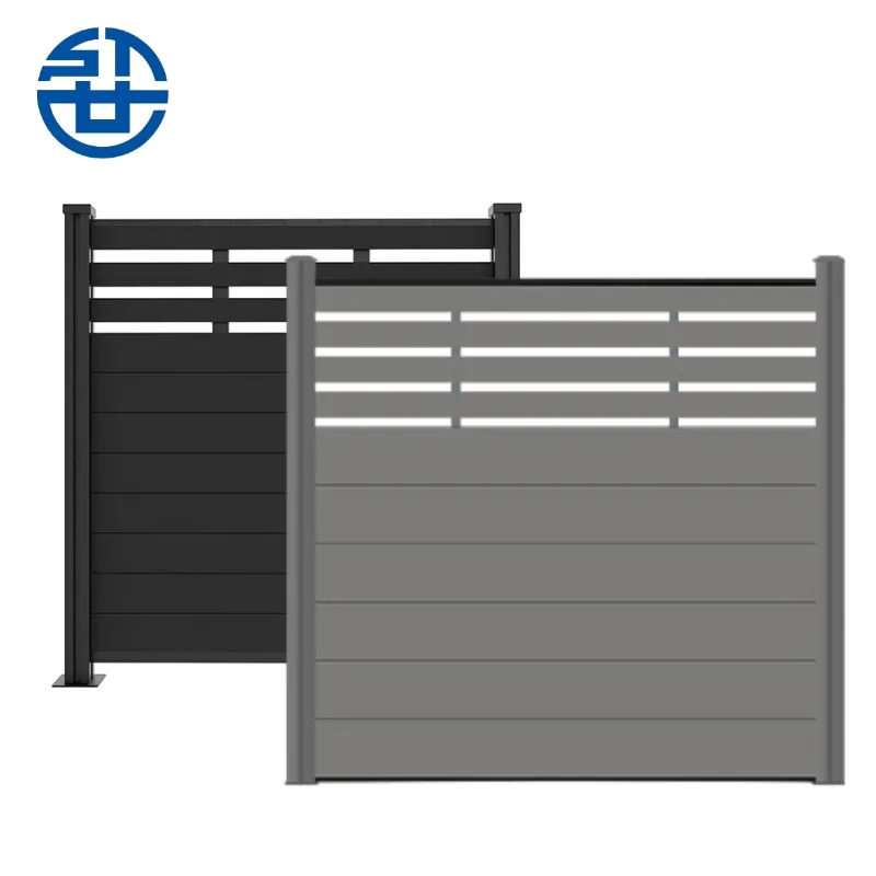 Hot sale waterproof composite wpc fence popular and cheap plastic timber composite wpc fence Garden Fence