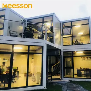 Keesson 도미니카 공화국 리조트 자메이카 prefabric t-type 40 ft housemodern 접이식 확장 가능한 20 바닥 글 컨테이너 조립식 집
