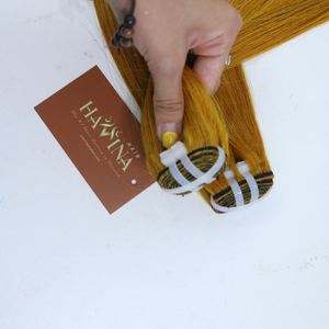 Extensions de cheveux humains droits d'os fournisseur de cheveux vietnamiens couleur jaune bordeaux paquet droit naturel Offre Spéciale 2025 - Product Image 2