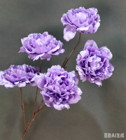 Susunan Bunga Peony Sutra Buatan 5 Tangkai Besar untuk Dekorasi Lantai Ruang Tamu, Acara Natal, Wisuda, dll.
