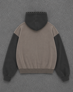 เสื้อฮู้ดซิปปักลาย JME ผ้าฝ้ายฟลีซสำหรับผู้ชาย สไตล์ฤดูใบไม้ร่วง พิมพ์ลายตัวอักษร โลโก้ที่แขนซ้าย - Product Image 2