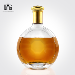 Frosted Screen Printing Round Shape 500ml Round Liquor Bottle for Whisky Rum Brandy Vodka <strong>Gin</strong> - Product Image 5