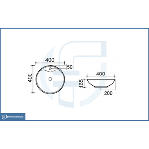 Lavabo Ovale in Pietra Stile Moderno, Diametro 40cm, per Bagno e Hotel - LA30 - Product Image 2