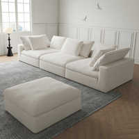 Canapé moderne et luxueux pour le salon avec nuage blanc Nouveau design Canapé-lit modulable avec nuage pour meubles de maison