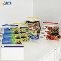 DYT Food Grade 12 micron LDPE plastic transparante zakken met ritssluiting voor het invriezen van fruit en groenten, vocht-/waterlekkage-/geurbestendig