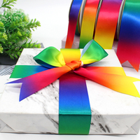Vente en gros de cadeaux Noël rouleau de fleurs colorées personnalisées rubans de satin imprimés par sublimation écologique pour l'emballage de fleurs