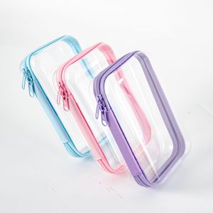Estuche de Almacenamiento de Cosméticos Transparente, Rígido y Duradero, con Cierre, Gran Capacidad, Impermeable, para Viaje - Product Image 1