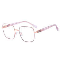 MS 82127 Lunettes optiques métalliques classiques pour femmes, très vendues, grande monture avec protection anti-lumière bleue, logo personnalisé