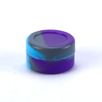 Pot en silicone antiadhésif de 5 ml pour concentré de cire, conteneur pour huile BHO, pot de voyage portable et réutilisable