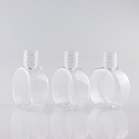 Bouteille de crème pour le visage ronde et plate de 30 ml, vente en gros d'usine, avec crochet, pour transport extérieur, sans lavage, en plastique, pour désinfectant pour les mains