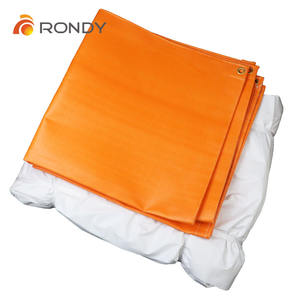 Toile de soudage en fibre de verre enduite ignifuge Sac en PVC Tissu satiné Autre tissu Tissé ignifuge Uni Orange 550 C 2m - Product Image 5