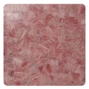 Interior Design Home Decor Tile Polished Rose quartzite slabs for background wall and table top