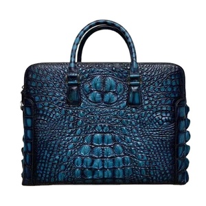 Handmade High Quality Genuine Patina Crocodile <strong>Leather</strong> <strong>Briefcase</strong> Luxury Real Crocodile <strong>Leather</strong> for Men Daily Usage - Product Image 1