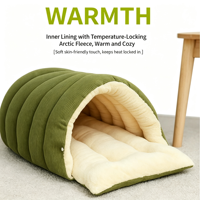 Lit pour chat d'intérieur, nid apaisant rond en forme de beignet, lit en peluche lavable pour chaton, lit confortable anti-anxiété pour petits chiens