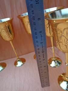 Antique Look Brass <b>Wine</b> <b>Goblet</b> Engraved Handmade Chalice Vintage Metal Drinking Cup Classic Barware Wedding Gift Tableware - Product Image 2