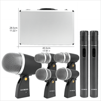Nouveau gros instrument de musique 7 pièces enregistrement professionnel tambour micro microphone pour batterie
