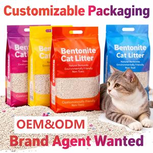 OEM ODM Benjie Litière pour chat écologique à faible traçabilité et faible émission de poussière, à forte agglomération, en bentonite, pour la vente en gros - Product Image 1