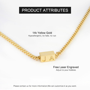 Goldleafgem Wholesale 9K/14K/18K Solid Yellow Gold Hip Hop Cuban Link Chain 2MM 4MM 6MM Necklace Pendant Personalized Party <b>Gift</b> - Product Image 6