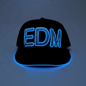 Sombreros de fiesta de algodón Snapback LED sombreros guay luz <span class=keywords><strong>EL</strong></span> alambre de Bboy hip-hop club - Product Image 5