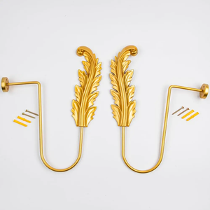 Bán Buôn Sang Trọng Vàng Lông Phong Cách Nhựa Rèm Móc Rèm Tiebacks Tường Móc Holdback - Product Image 4