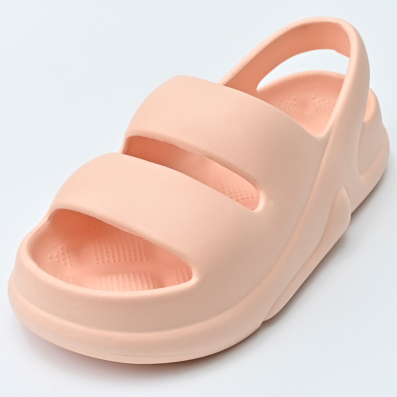 2023 Women and Men Summer Sandals Couples Macaron Color Double Strap EVA Lightweight Sandals