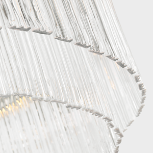 Lustre LED en verre moderne de style Maderno, hauteur réglable, corps en cuivre doré artistique, CRI élevé 80, luminaire suspendu - Product Image 3