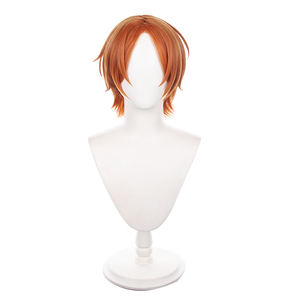Peluca de <span class=keywords><strong>Cosplay</strong></span> Ainizi de 38 cm, Color Naranja, para los Gemelos Aoi Yuta y Aoi <span class=keywords><strong>Hinata</strong></span> de Ensemble Stars, para Hombre - Product Image 2
