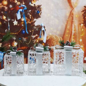 Novedades: Caja de Regalo Acrílica de 48L con Luz LED Blanca Cálida para Decoraciones Navideñas, Luz Nocturna para Interiores y Exteriores - Product Image 5