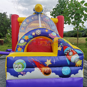 Castillo inflable con tobogán en forma de cohete espacial para niños, castillo hinchable. - Product Image 5