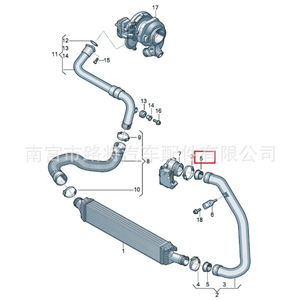 แหวนยางซีลหัวฉีดเทอร์โบชาร์จเจอร์ออดี้ รุ่น 8W0145117 สำหรับ A4 B9 A5 A6 S6 A7 อะไหล่ทดแทน - Product Image 3