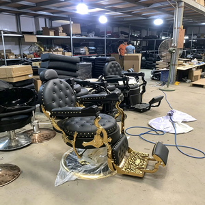 เก้าอี้ตัด<span class=keywords><strong>ผม</strong></span>แบบเอนนอนสำหรับงานหนัก สไตล์วินเทจ โครงโลหะ<span class=keywords><strong>สี</strong></span>ทอง สำหรับร้านทำ<span class=keywords><strong>ผม</strong></span> ร้านตัดผม และสปา ขายส่ง - Product Image 5