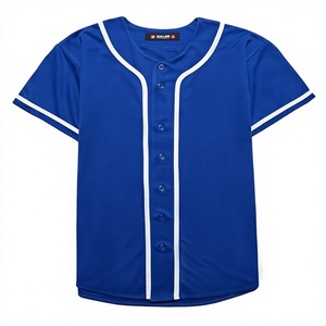 PALLET Camiseta de Béisbol Estampada Unisex de Manga Corta con Botones al Frente, Color Sólido, Transpirable, de Poliéster, Ropa Deportiva para Adultos, para Todas las Temporadas - Product Image 3